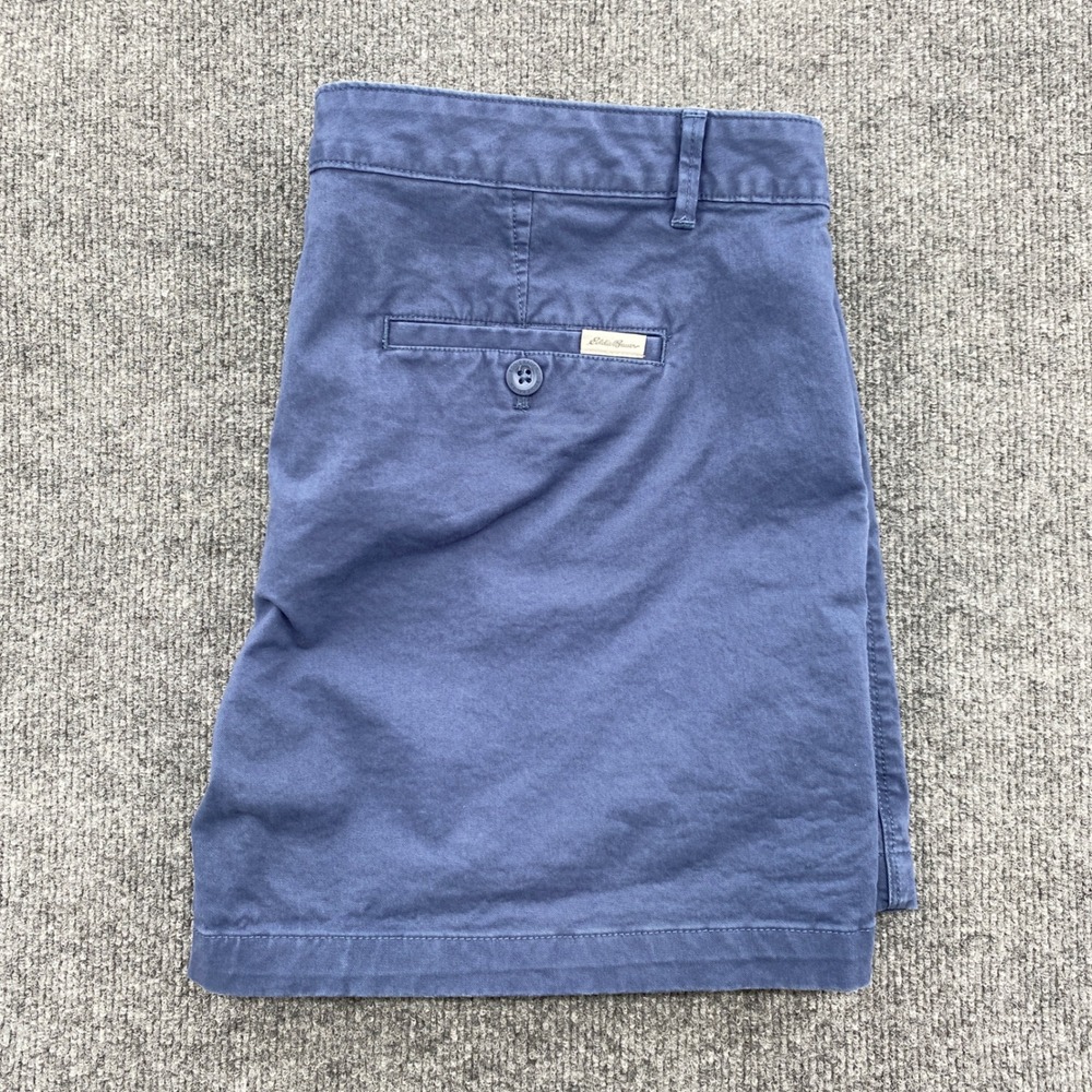Eddie Bauer Legendwash Stretch Shorts Women 18 Blue Curvy Outdoor Chino Coastal - Picture 10 of 12